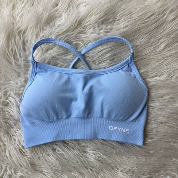 Dfyne Dynamic Backless Sports Bra Sky Blue Size Small - Picture 2 of 7